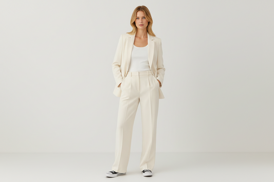 Classic Fit Soft Pantsuit Set - Luxivelle