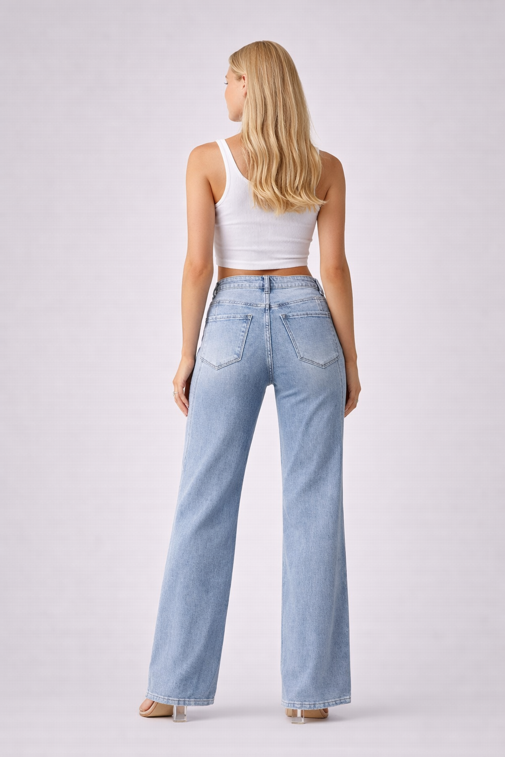Classic High Waisted Straight Jeans