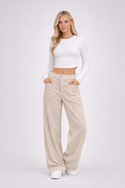 High Waisted Comfortable Wide Leg Jeans Pants