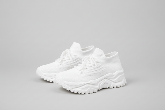 Thick Knit Comfort Sneakers - Luxivelle