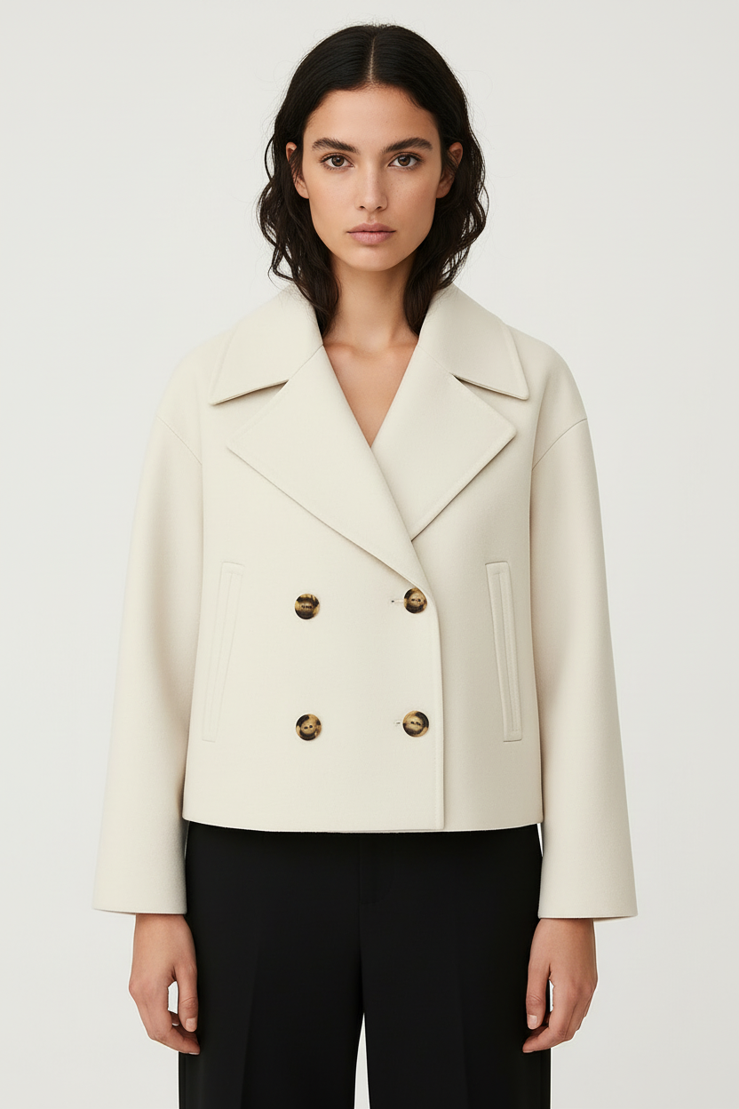 Warm Women's Short Wool Coat - Luxivelle