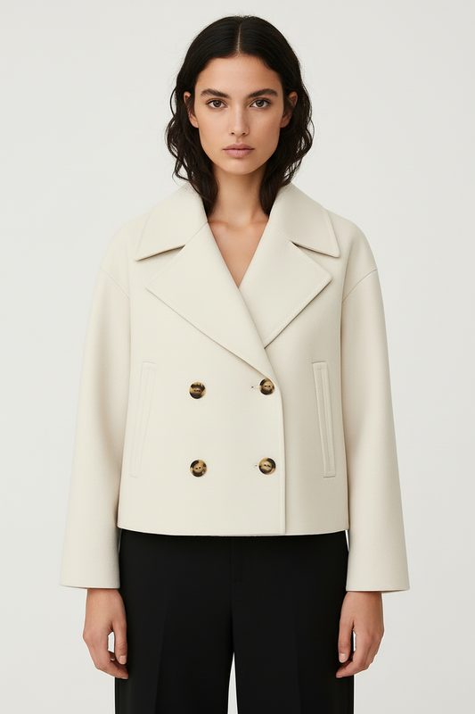 Warm Women's Short Wool Coat - Luxivelle