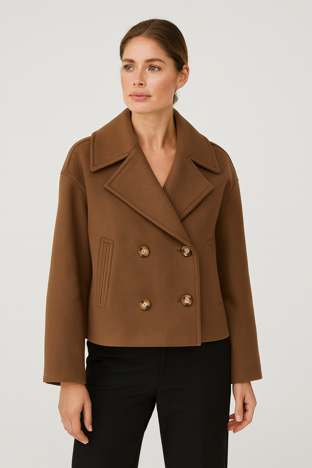 Warm Women's Short Wool Coat