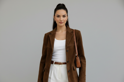 Premium Faux Suede Jacket - Luxivelle