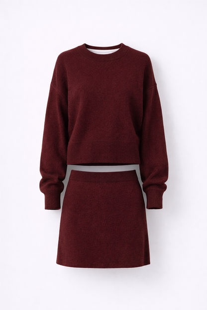 Warm Cozy Knit Two-Piece Outfit