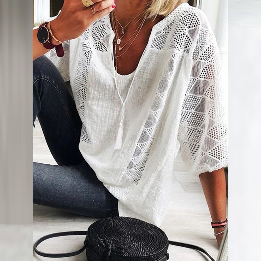 Elegant Casual Women's Blouse in Soft Cotton