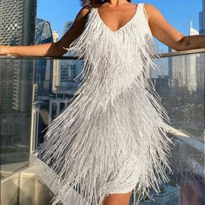 Andrea | Modern Tassel Mini Dress