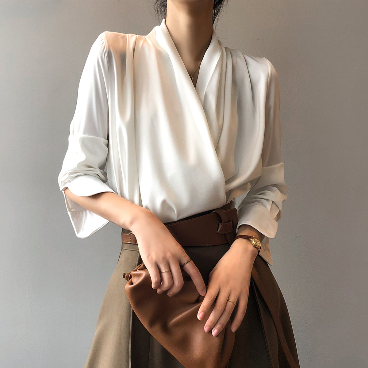 Ladies' Open Front Long Sleeve Cardigan Top