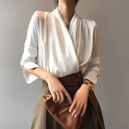 Ladies' Open Front Long Sleeve Cardigan Top