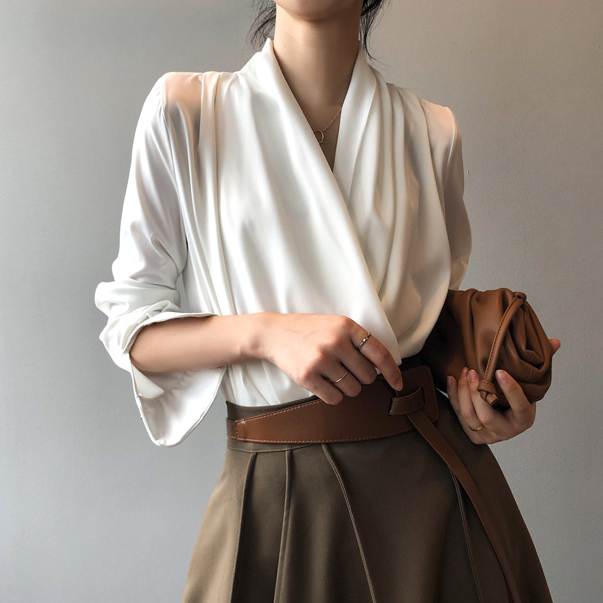 Ladies' Open Front Long Sleeve Cardigan Top