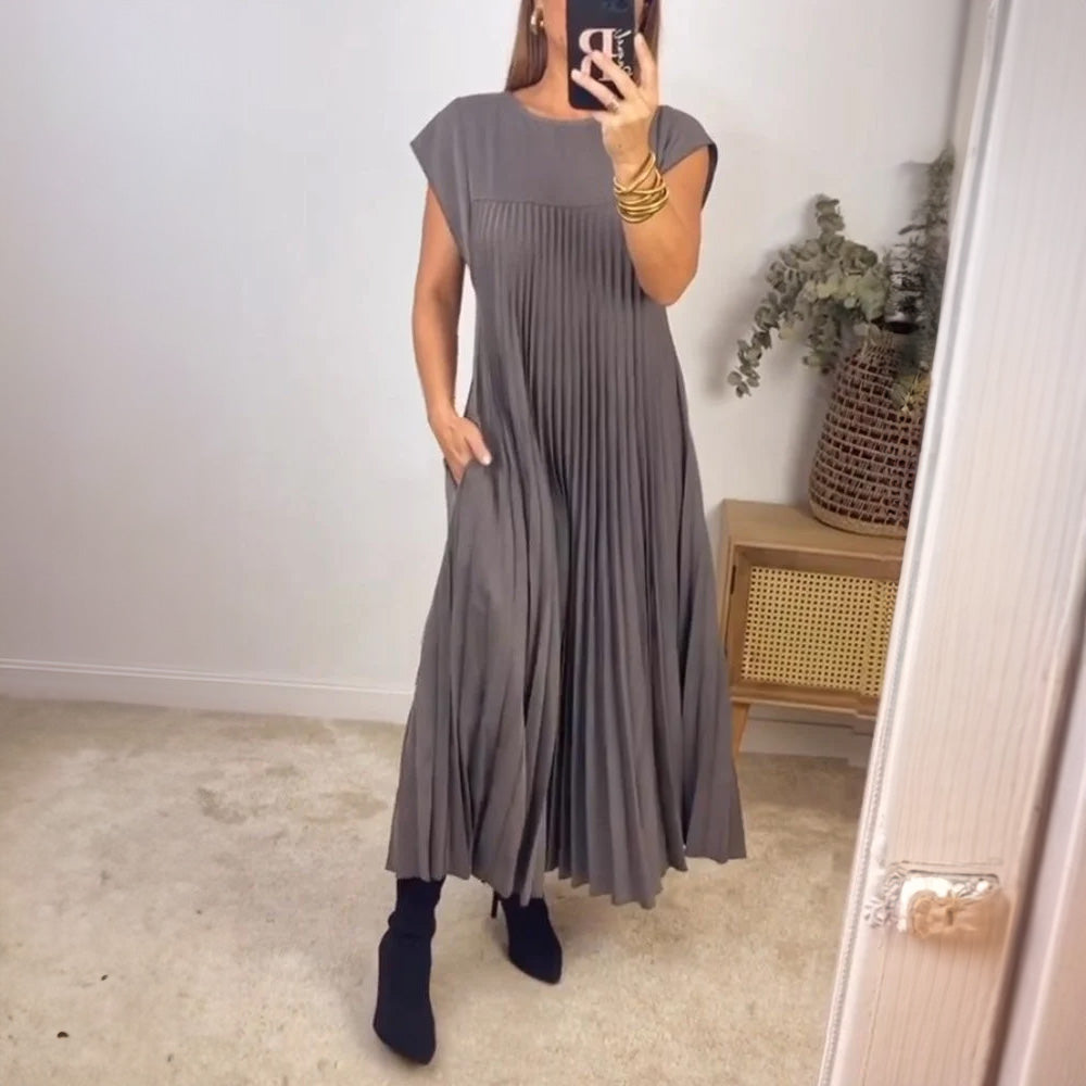 Classic Navy Blue Stripe Dress