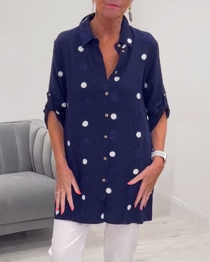 Vintage Spot Button Down Shirt - Luxivelle
