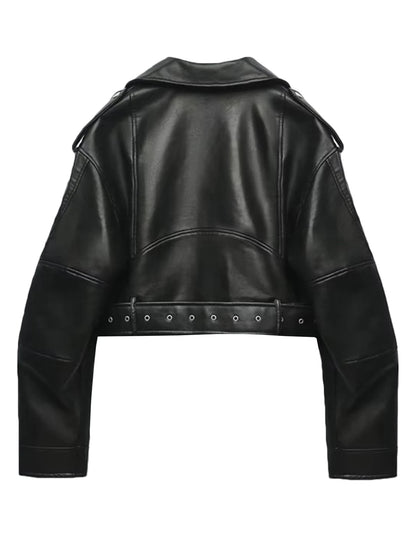 Claudia | Classic imitation leather jacket