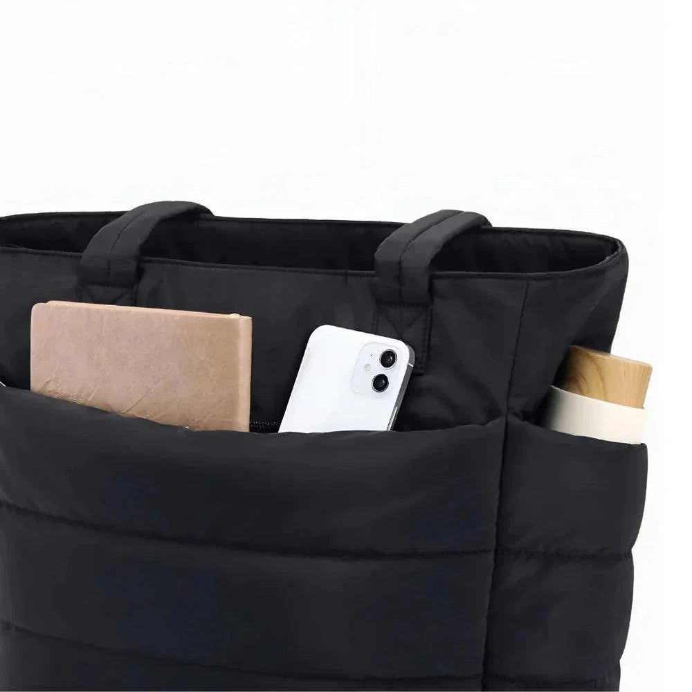 Soft Quilted Tote Bag – Lightweight Women's Shoulder Bag