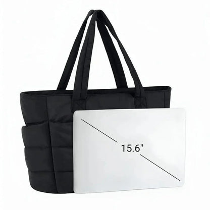 Soft Quilted Tote Bag – Lightweight Women's Shoulder Bag