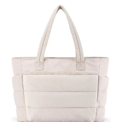 Soft Quilted Tote Bag – Lightweight Women's Shoulder Bag