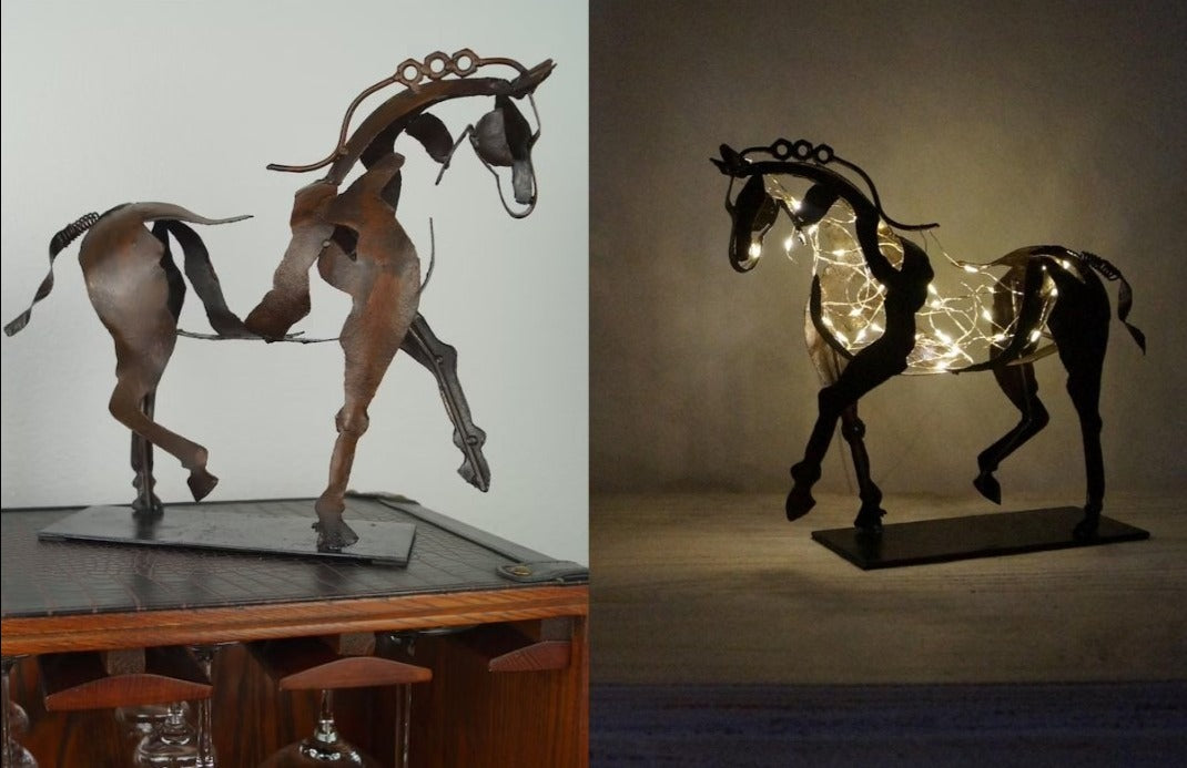 Unique Handcrafted Horse Metal Decor