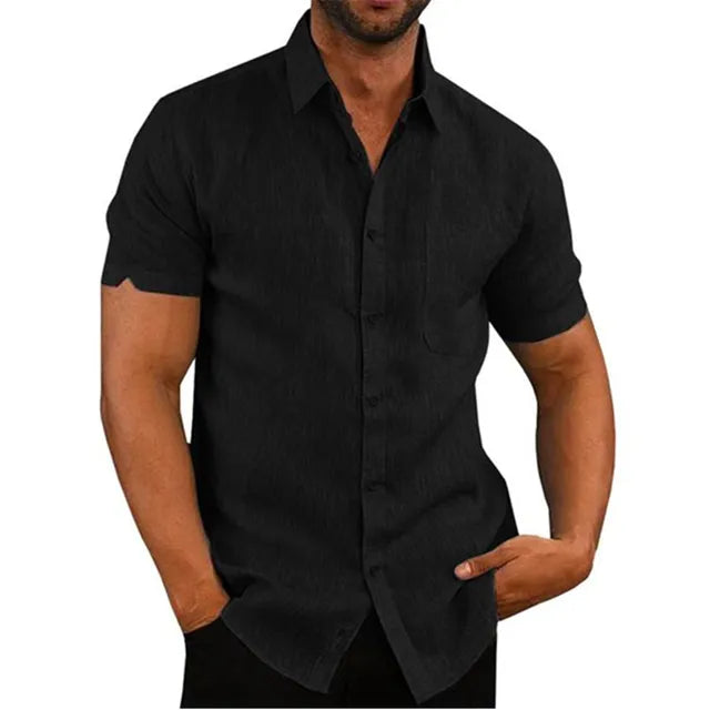 Classic Casual Button Down Shirt with Pocket - Luxivelle