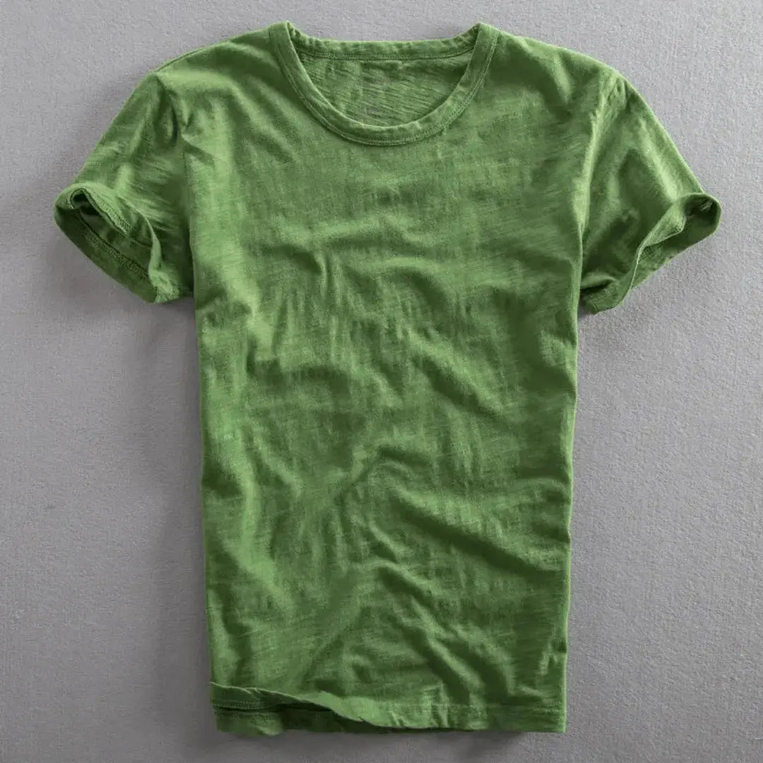 Cotton T-Shirt For Men | Relaxed Fit  | Army Green