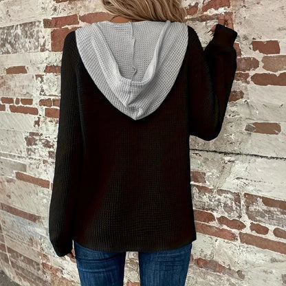 Angelina | Cozy Contrast Hooded Sweatshirt