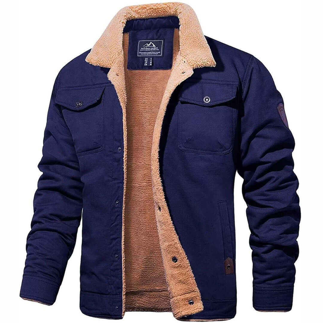 Classic Mens Leather Flight Jacket - Luxivelle