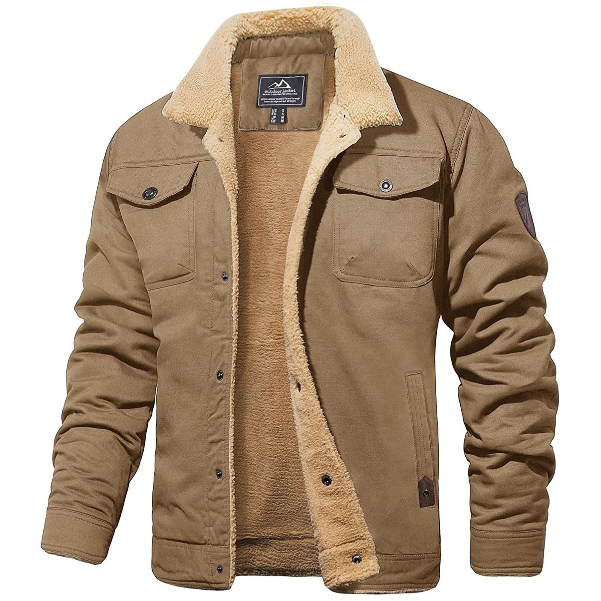 Men's Classic Fit Bomber Coat with Practical Pockets