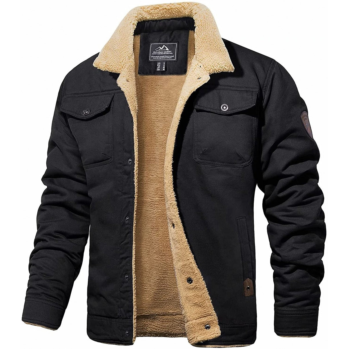 Men's Classic Fit Bomber Coat with Practical Pockets - Luxivelle
