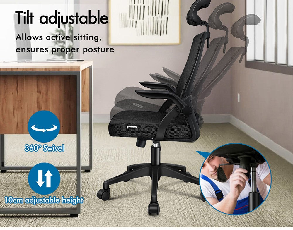 Ergonomic Mesh Desk Chair with Adjustable Tilt