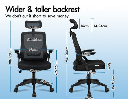 Ergonomic Mesh Desk Chair with Adjustable Tilt