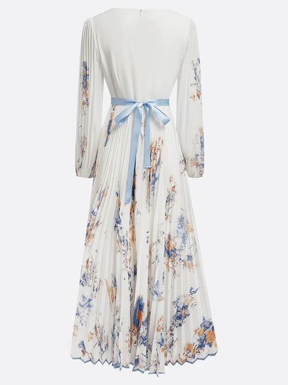 Halston | Chic Off Shoulder Ruffle Maxi Dress