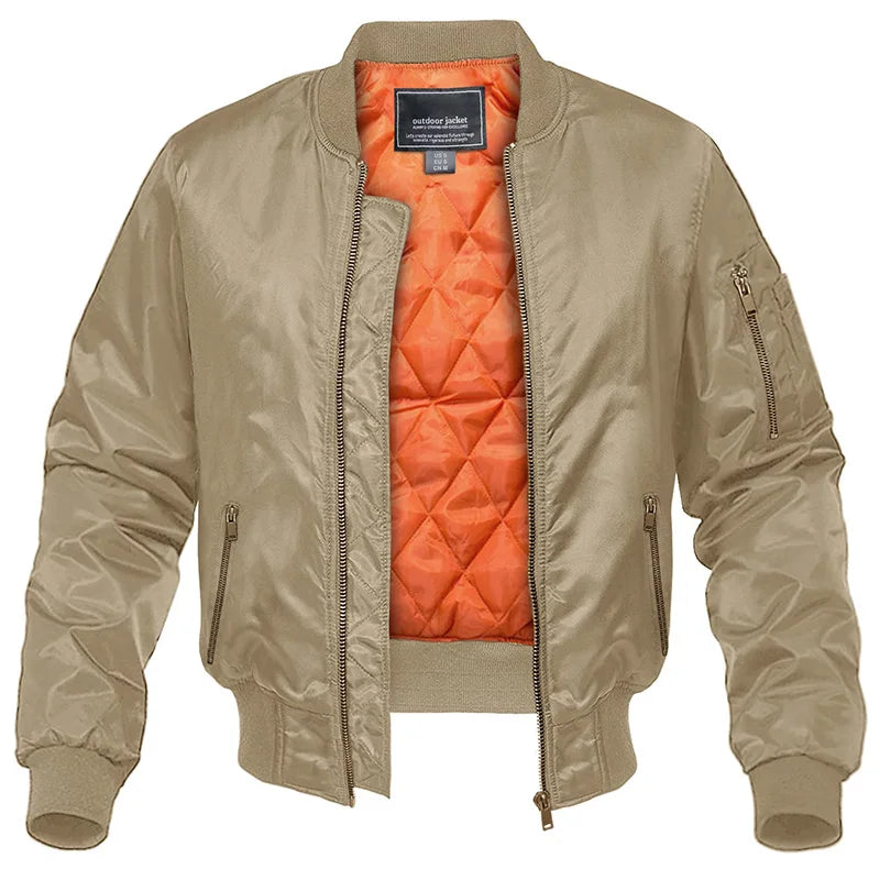 Warm Padded Mens Jacket with Multiple Pockets