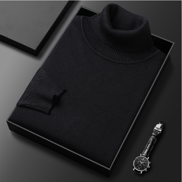 Hunter | Cashmere Cotton Turtleneck Sweater – Elegant Comfort, Versatile Fit