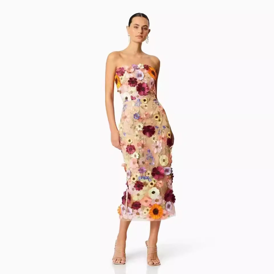 Daniela | Elegant festive midi party dress