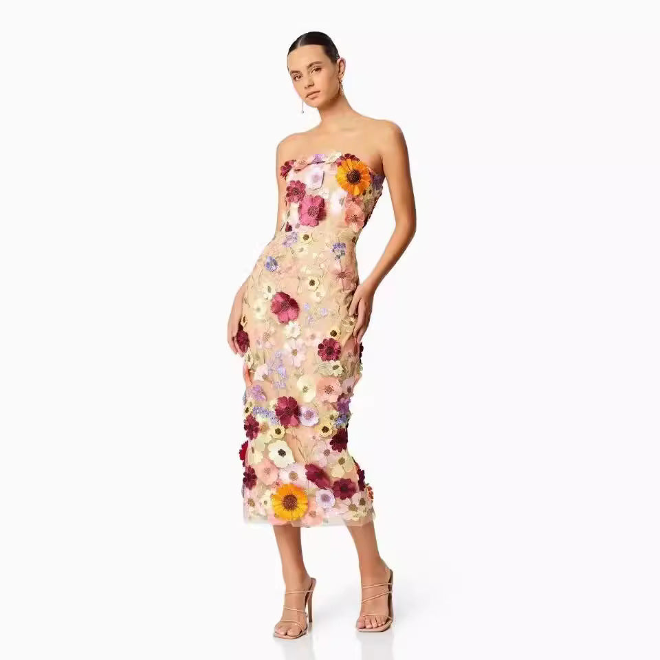 Daniela | Elegant festive midi party dress