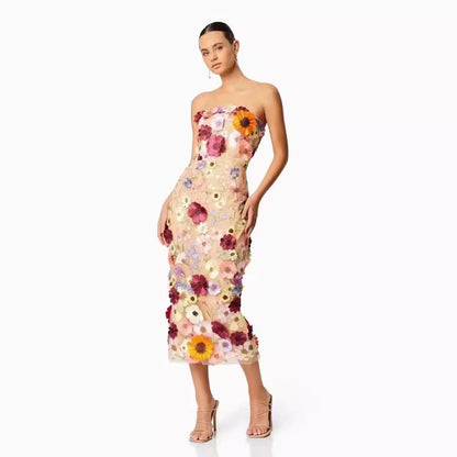 Daniela | Elegant festive midi party dress