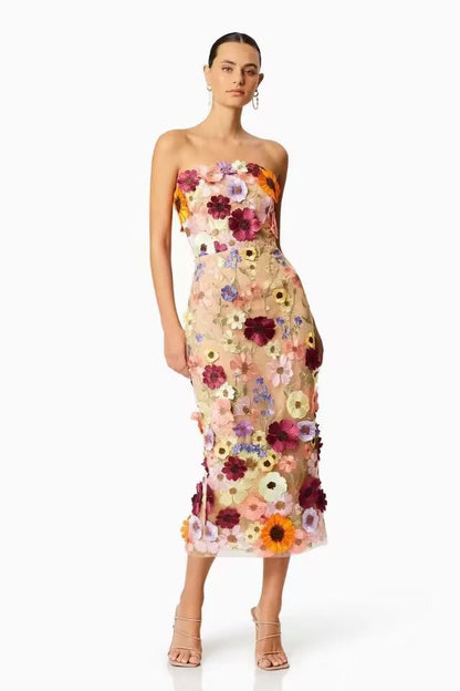 Daniela | Elegant festive midi party dress