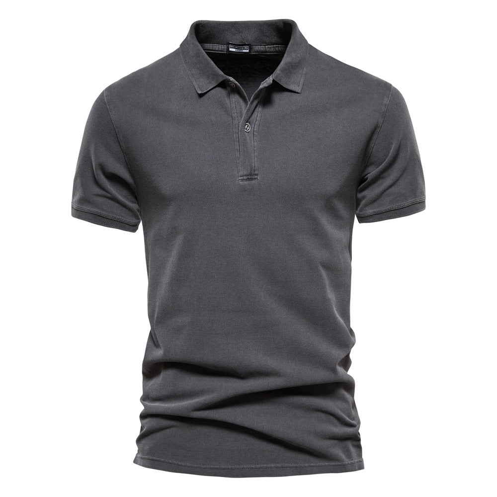 Men's Casual Short Sleeve Polo Shirt Lightweight Summer Tee