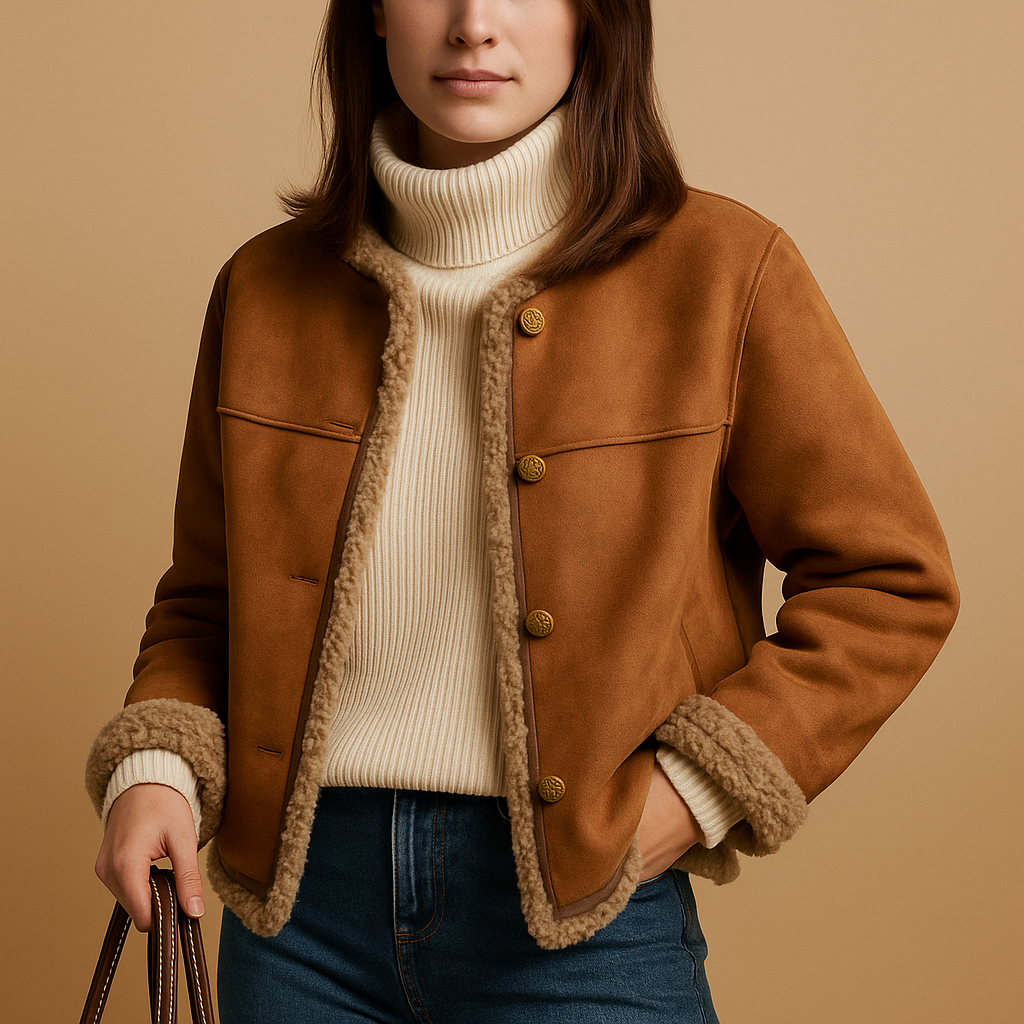 Soft Faux Suede Women's Coat - Luxivelle