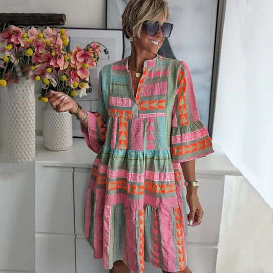 Chic Ladies' Floral Summer Dress - Luxivelle