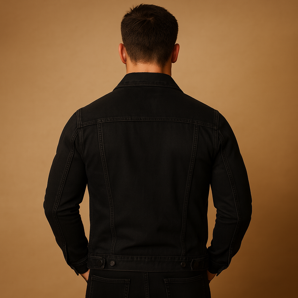 Men’s denim jacket with regular fit, button closure, chest and side pockets. Perfect for casual daily wear or cool summer evenings.