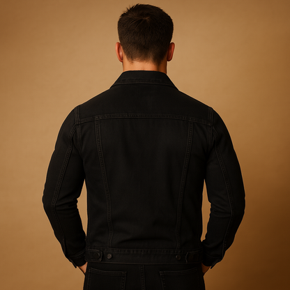 Men’s denim jacket with regular fit, button closure, chest and side pockets. Perfect for casual daily wear or cool summer evenings.