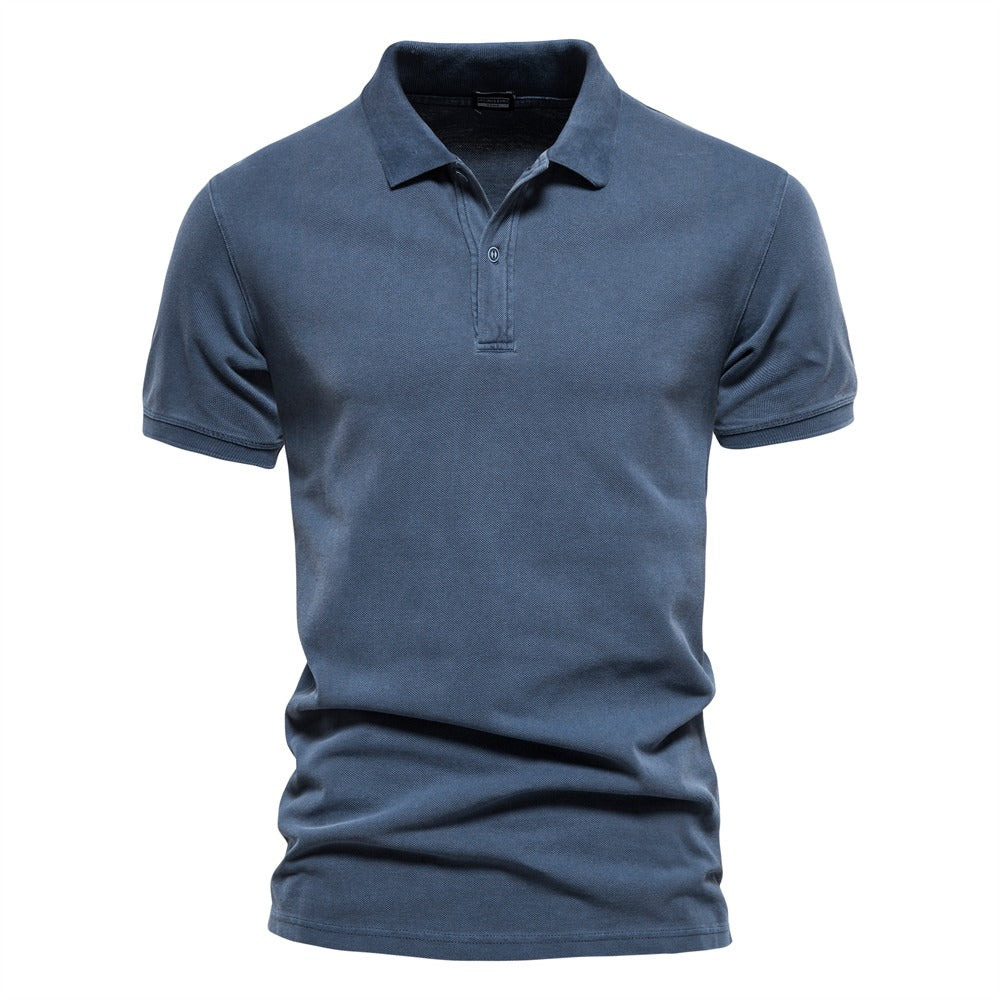 Men's Casual Short Sleeve Polo Shirt Lightweight Summer Tee