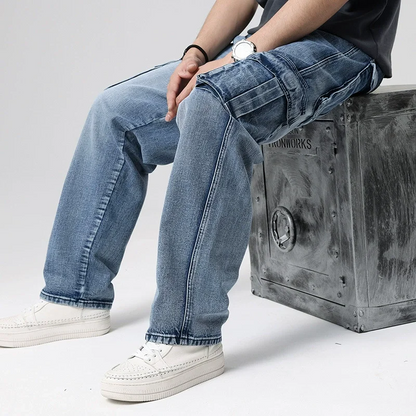 Luke | Denim Cargo Jeans