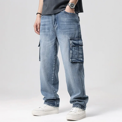 Luke | Denim Cargo Jeans