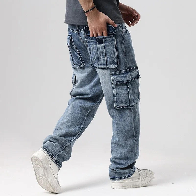 Luke | Denim Cargo Jeans