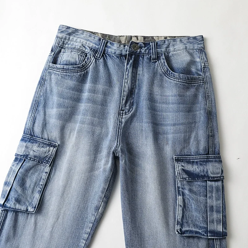 Luke | Denim Cargo Jeans