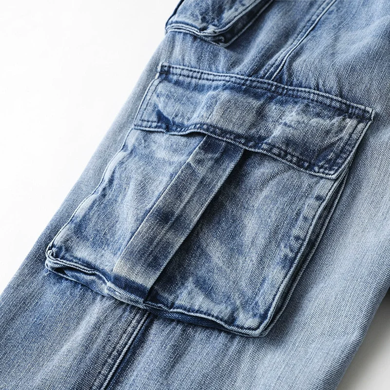 Luke | Denim Cargo Jeans