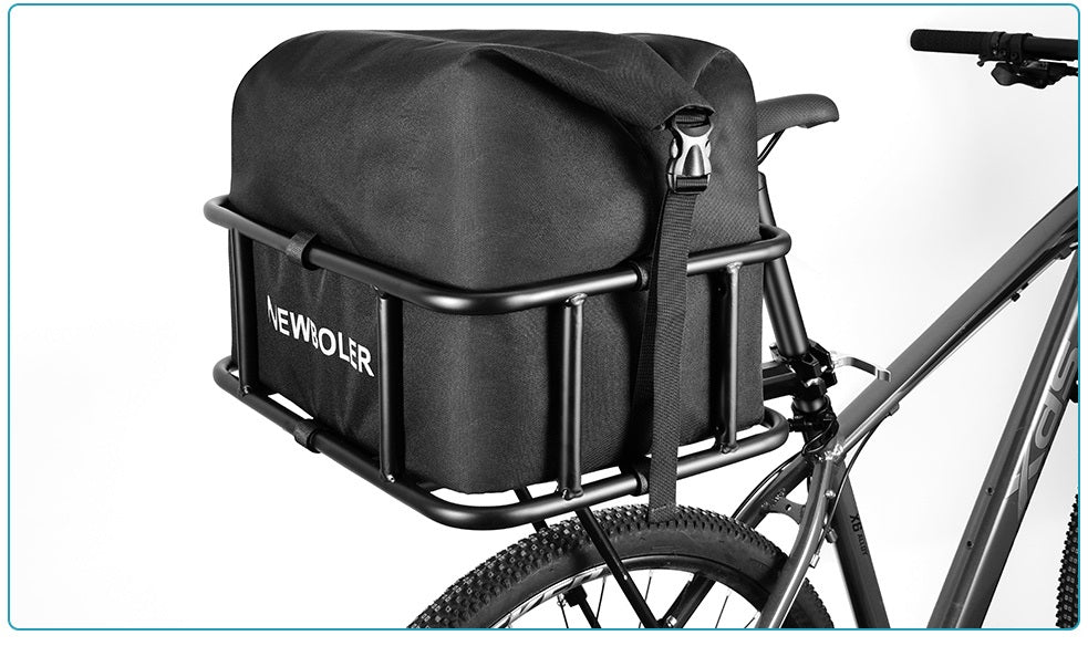 Strong Rear Bike Rack with Basket – Durable Metal Bike Storage