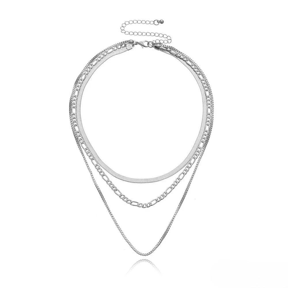 Classic Triple Layer Chain Necklace