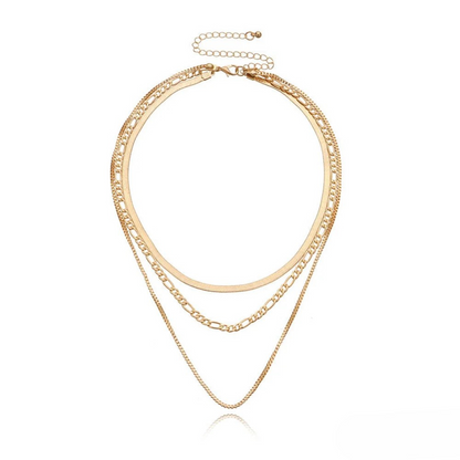 Classic Triple Layer Chain Necklace - Luxivelle
